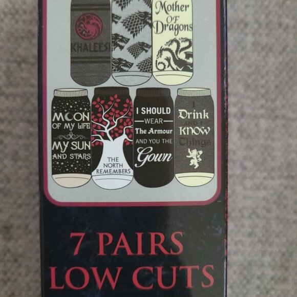 2 boxes Of Thrones Fire & Blood/Harry Potter 7 pack Low cut socks - Picture 3 of 8